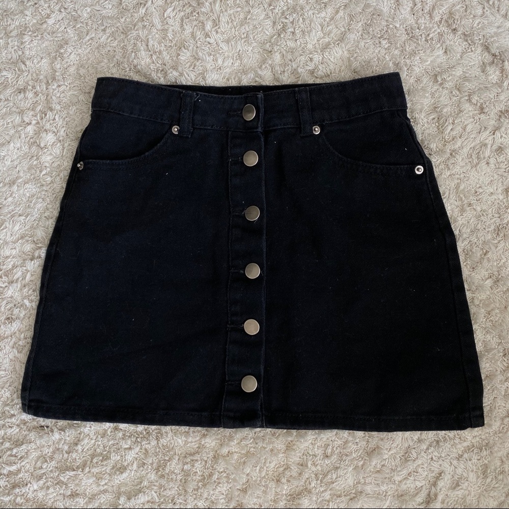 Forever 21 Black Denim Skirt - Picture 3 of 7
